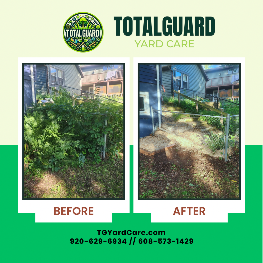 Weeding — Weeding Cleanup Results — TotalGuard Yard Care Madison WI